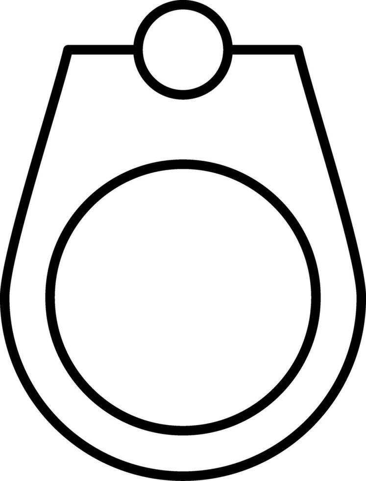 Mens Ring Line Icon vector