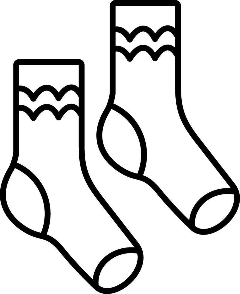 Pair of Socks Line Icon vector