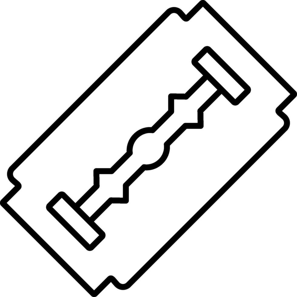 Shaving Blade Line Icon vector