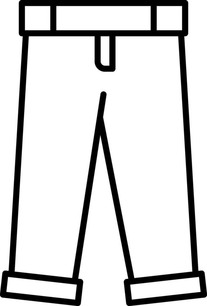 Pants Line Icon vector
