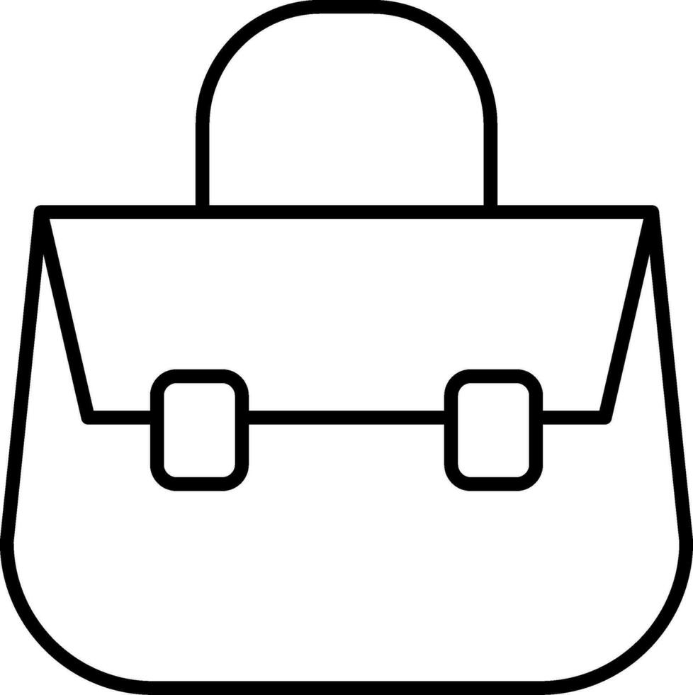 Shoulder Bag Line Icon vector