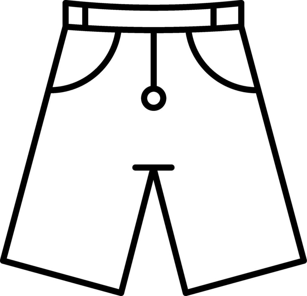 Shorts Line Icon vector
