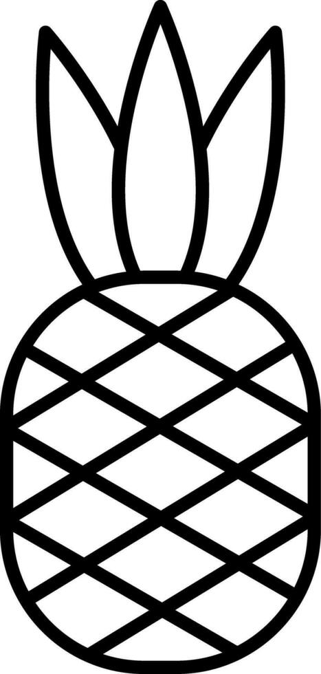 Pineapple Line Icon vector