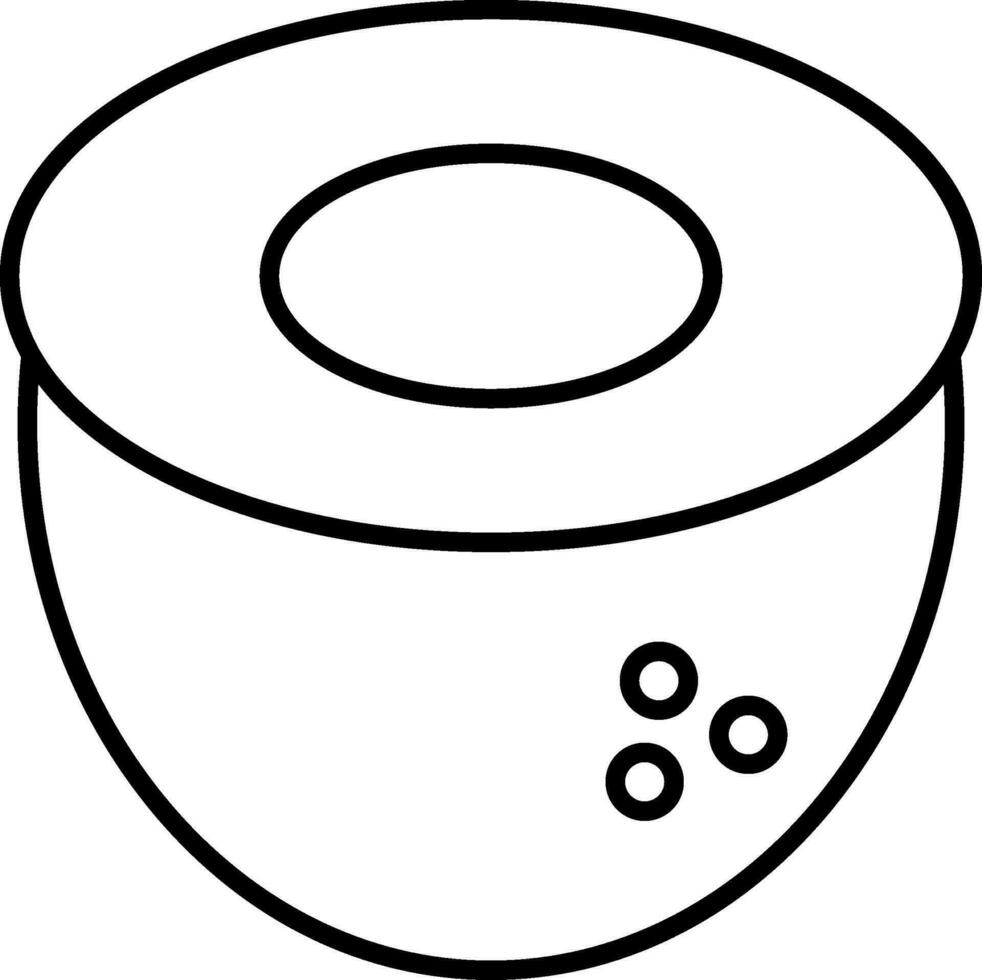 Coconut Line Icon vector