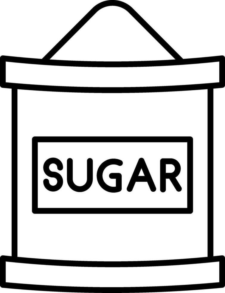 Sugar Bag Line Icon vector