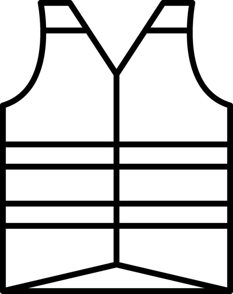 Vest Line Icon vector