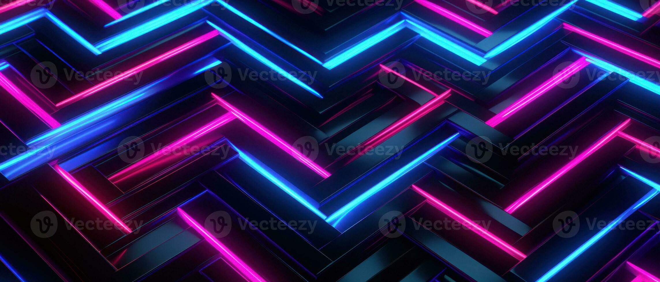 AI generated A mesmerizing neon pattern with a futuristic edge. photo