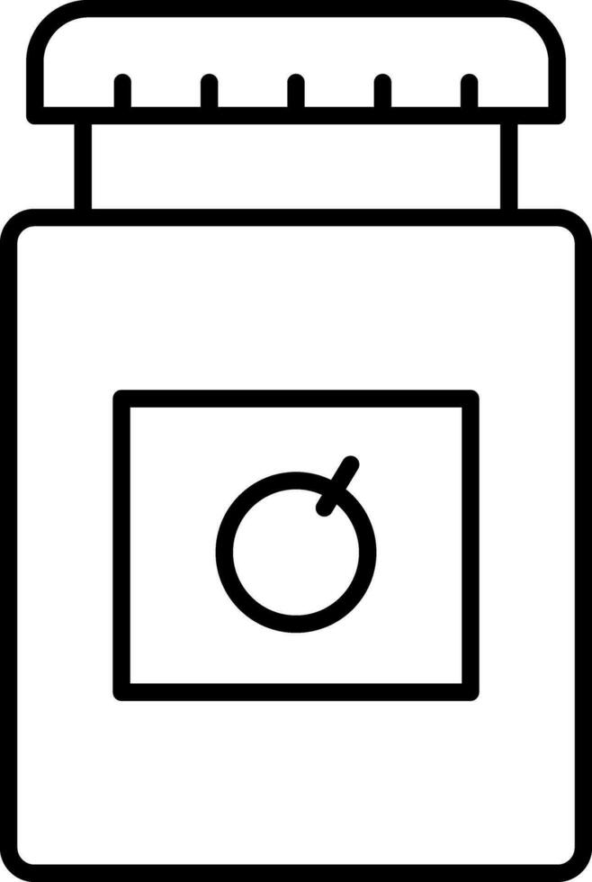 Jam Jar Line Icon vector