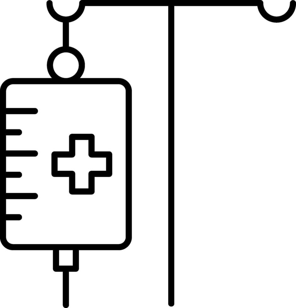 Medical Drip Line Icon vector