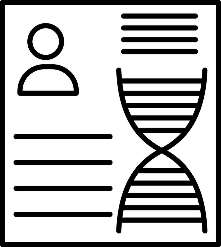 DNA Line Icon vector