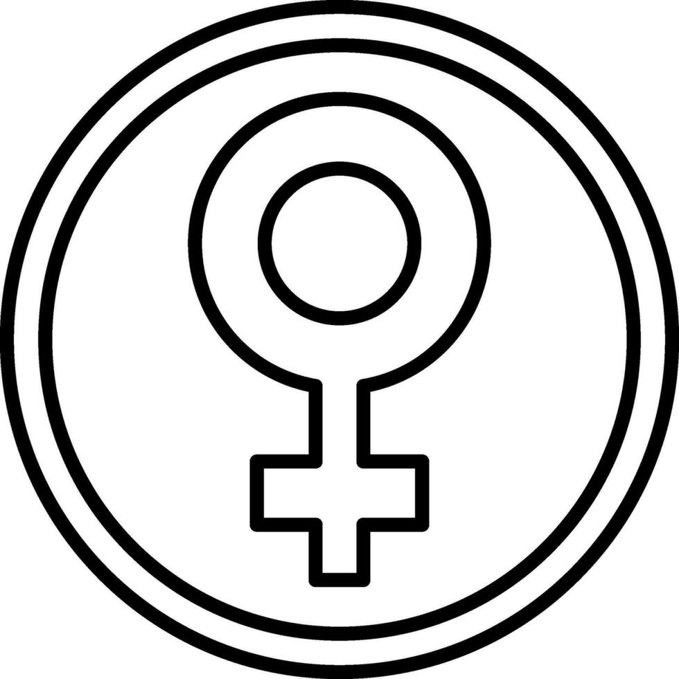 Female symbol Line Icon vector
