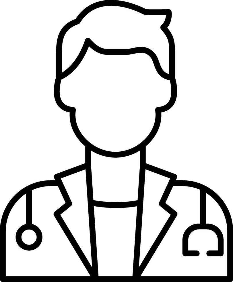 Surgeon Line Icon vector