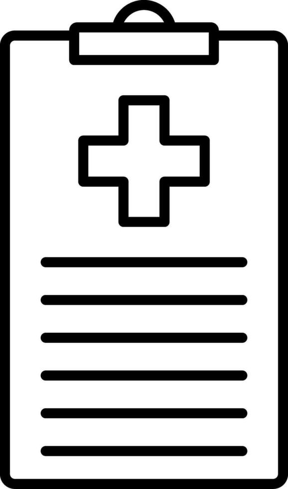 icono de línea de gráfico médico vector