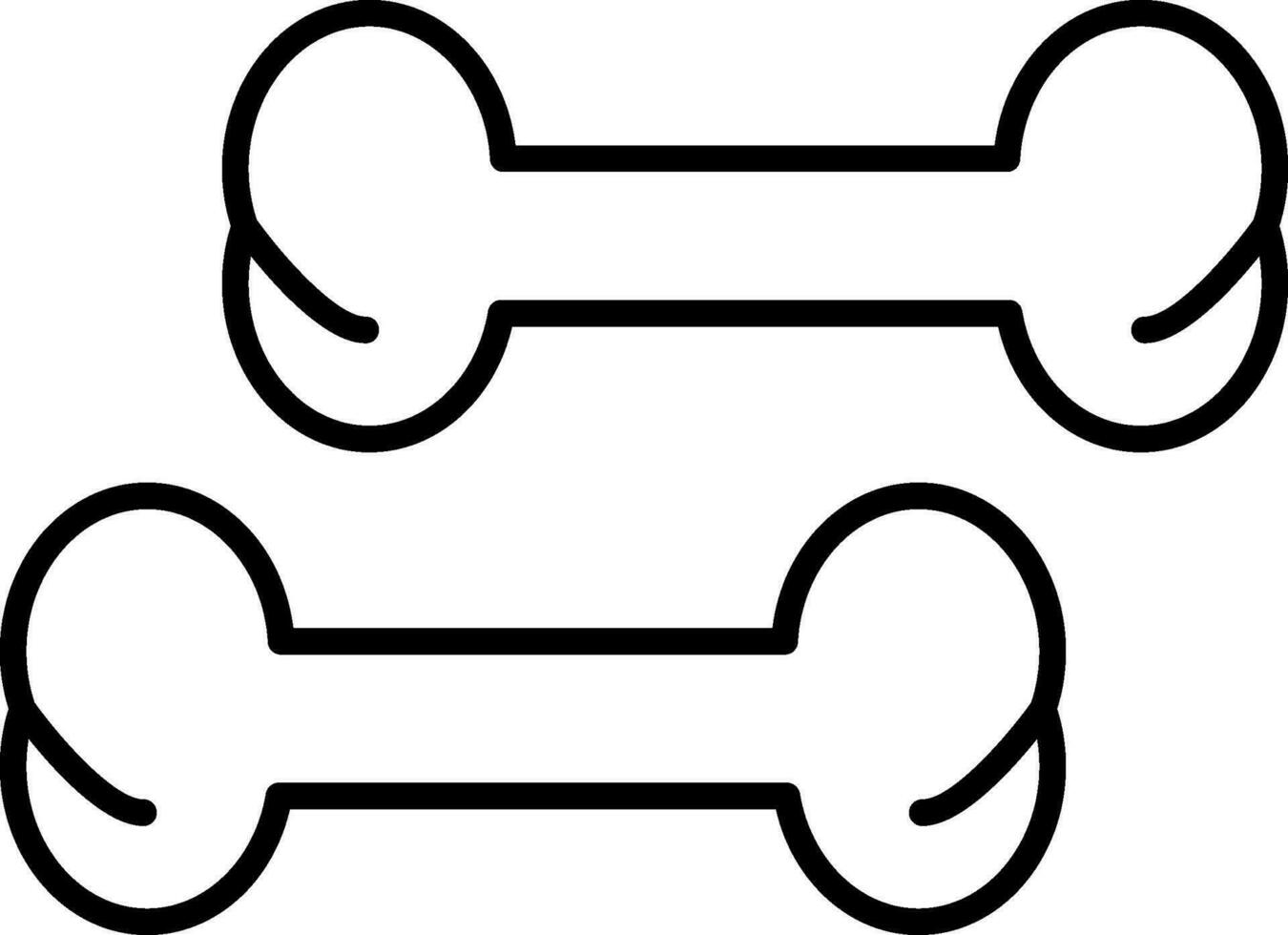 Bone Line Icon vector