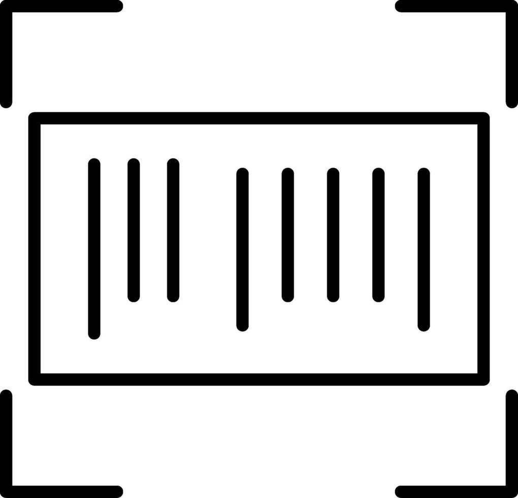 Barcode Line Icon vector