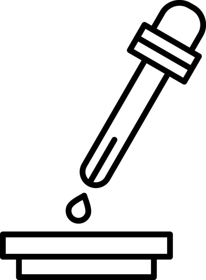 Pipette Line Icon vector