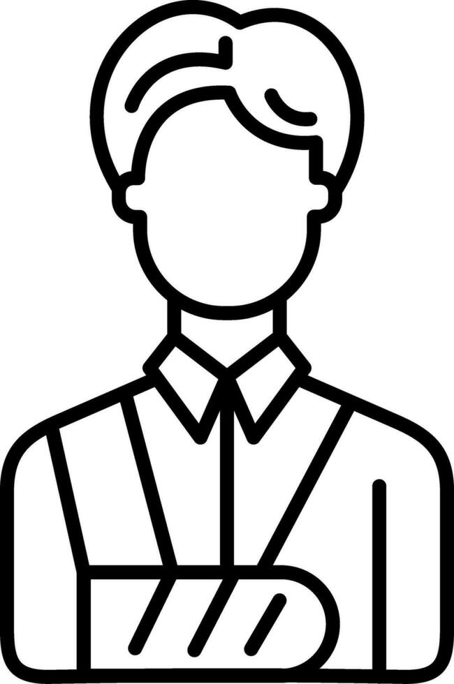 Bandaged Person Line Icon vector
