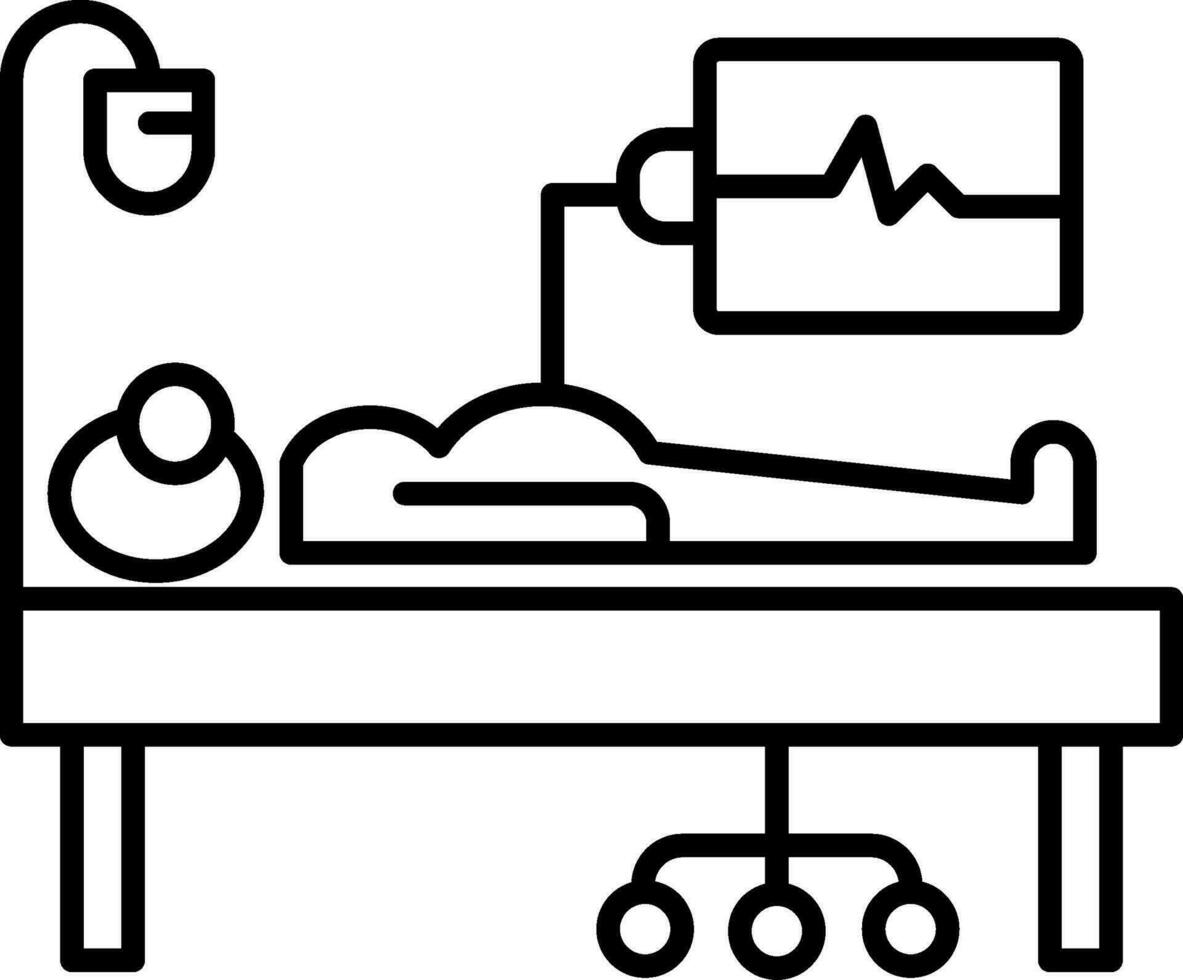 Medical Supervision Line Icon vector