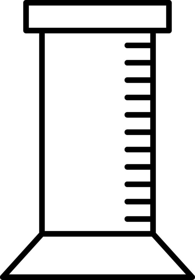 Graduated Cylinder Line Icon vector