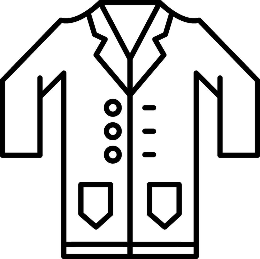 Lab Coat Line Icon vector