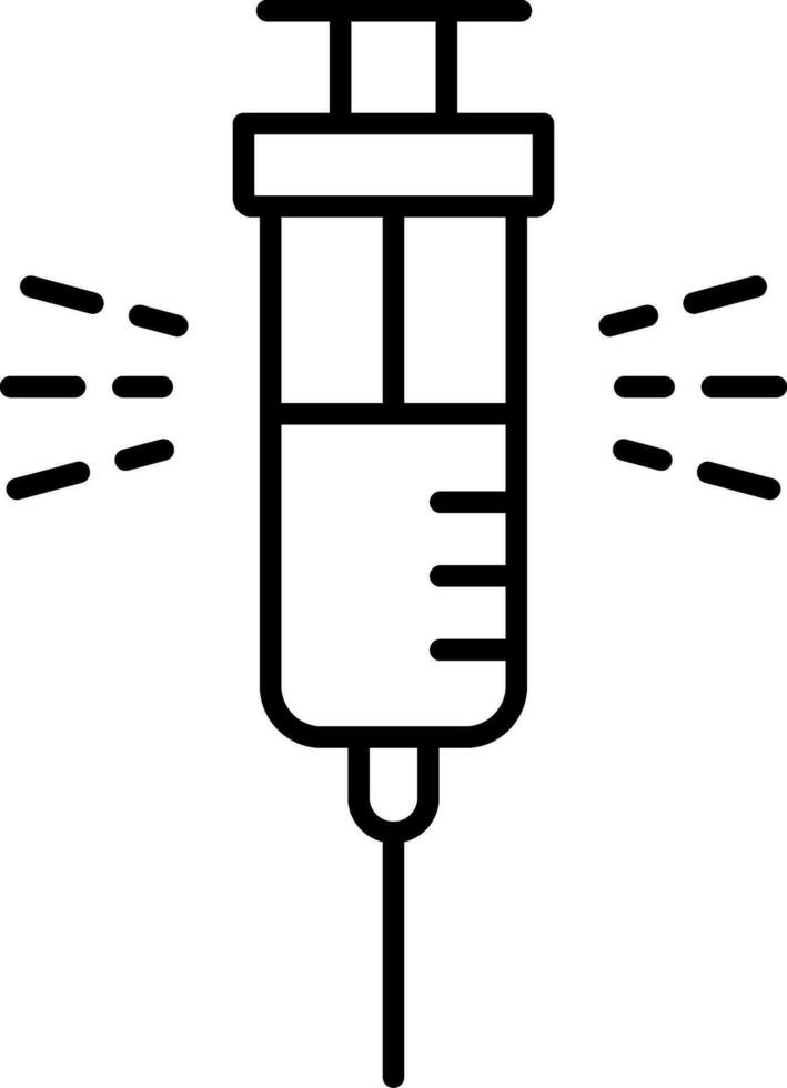Syringe Line Icon vector