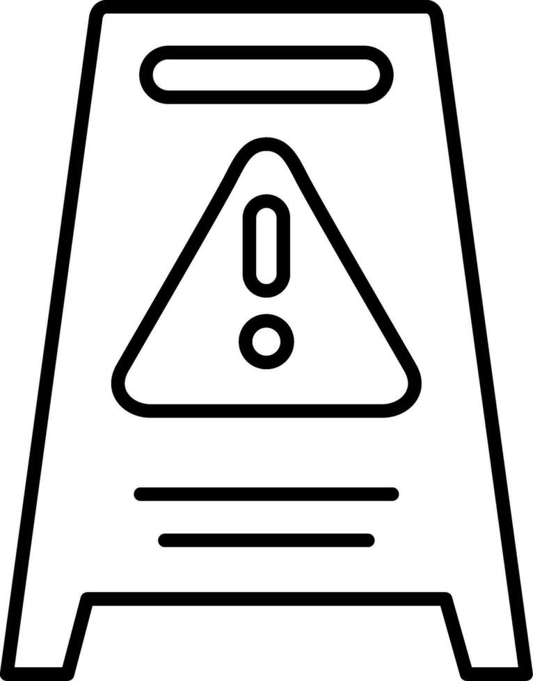 Hazard Sign Line Icon vector