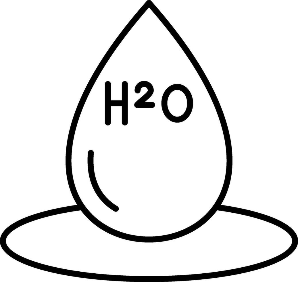 icono de línea h2o vector