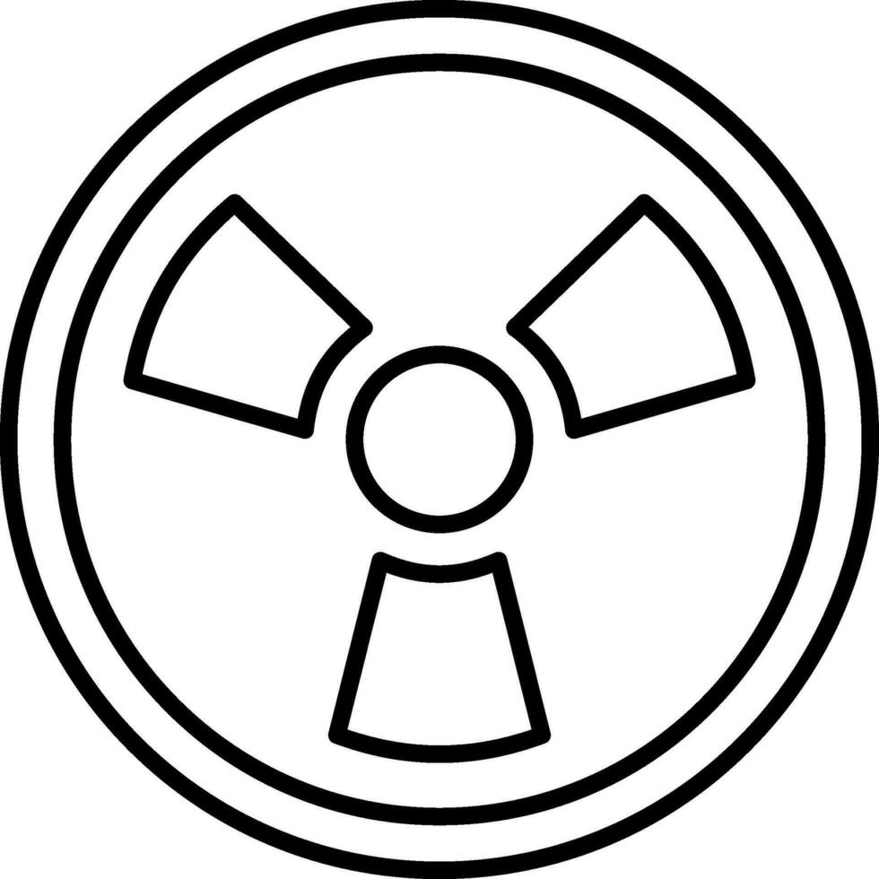 icono de línea nuclear vector