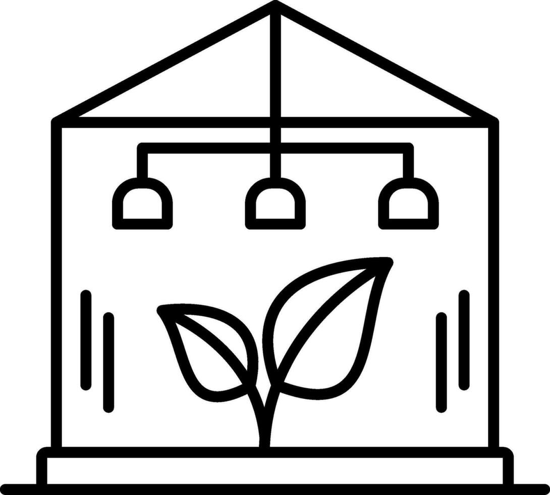 Greenhouse Line Icon vector