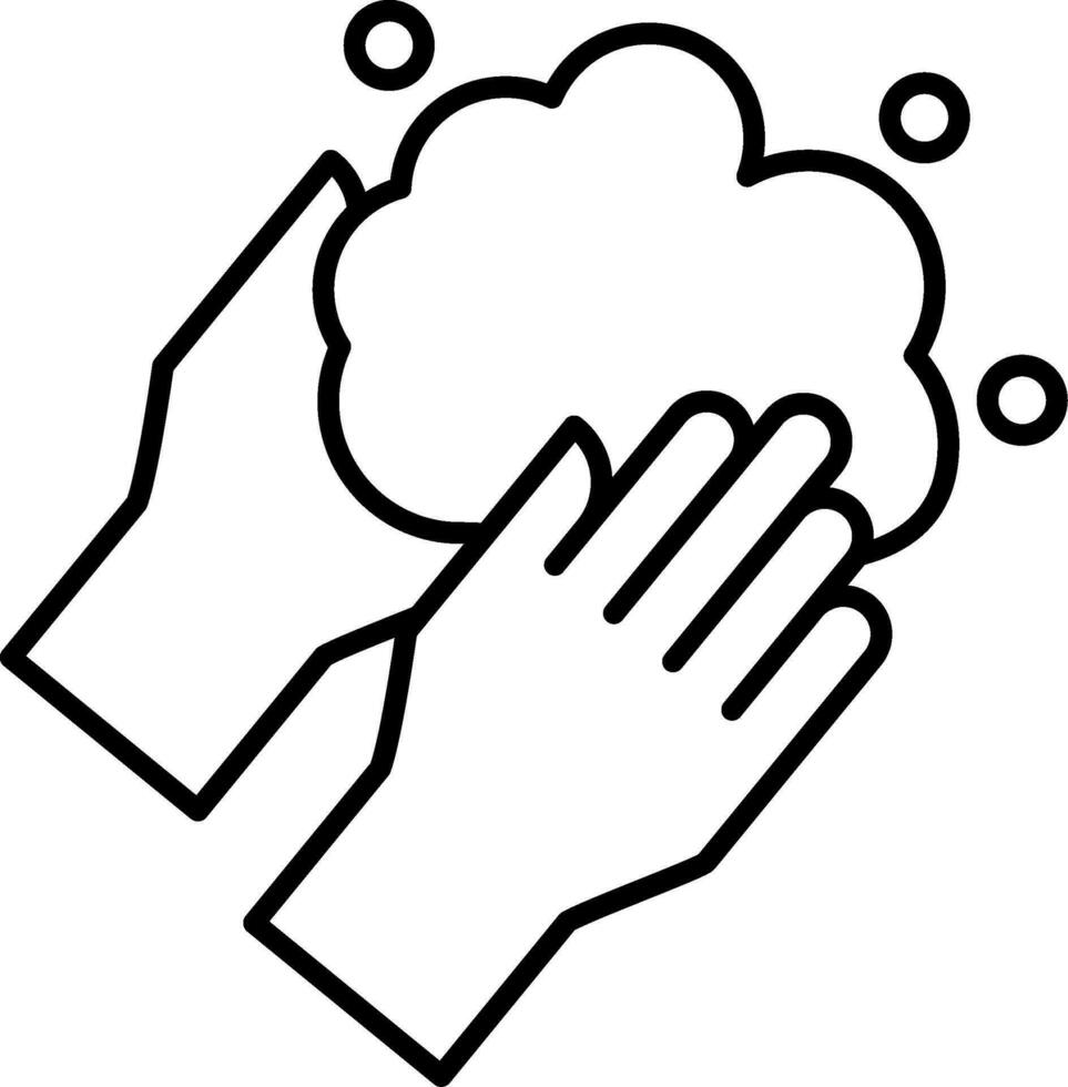 Hand Washing Line Icon vector