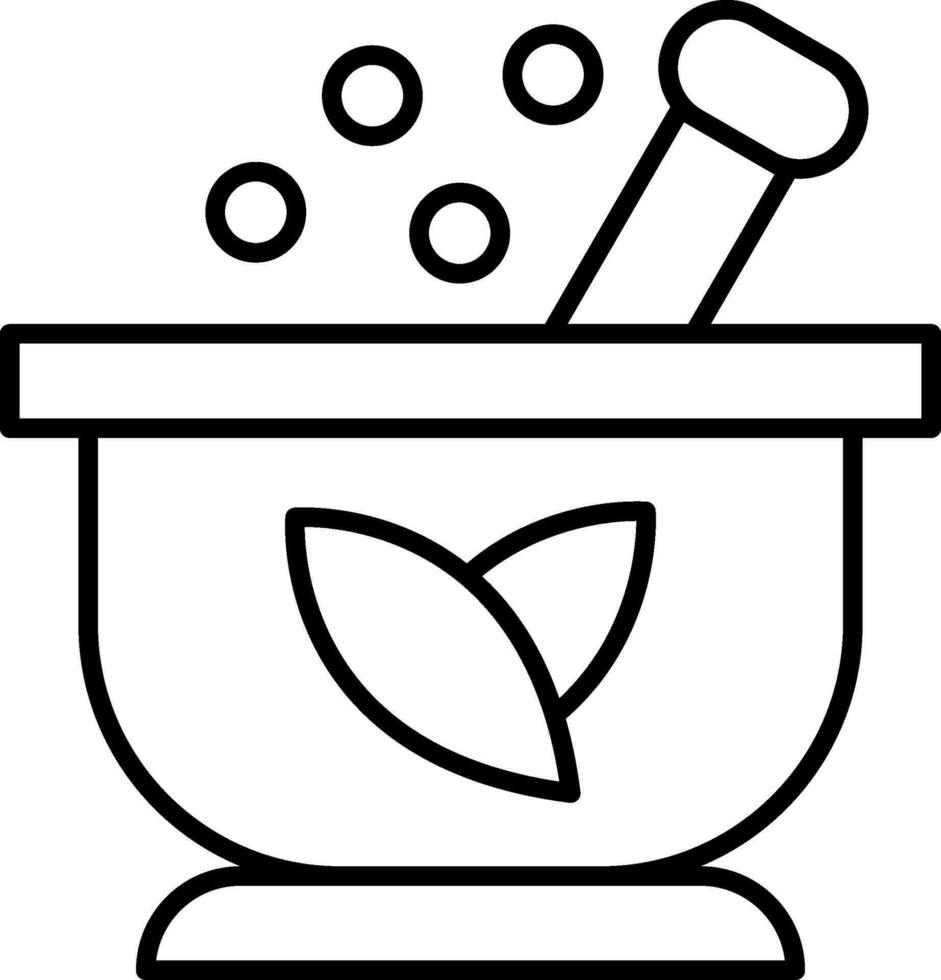 Mortar Line Icon vector