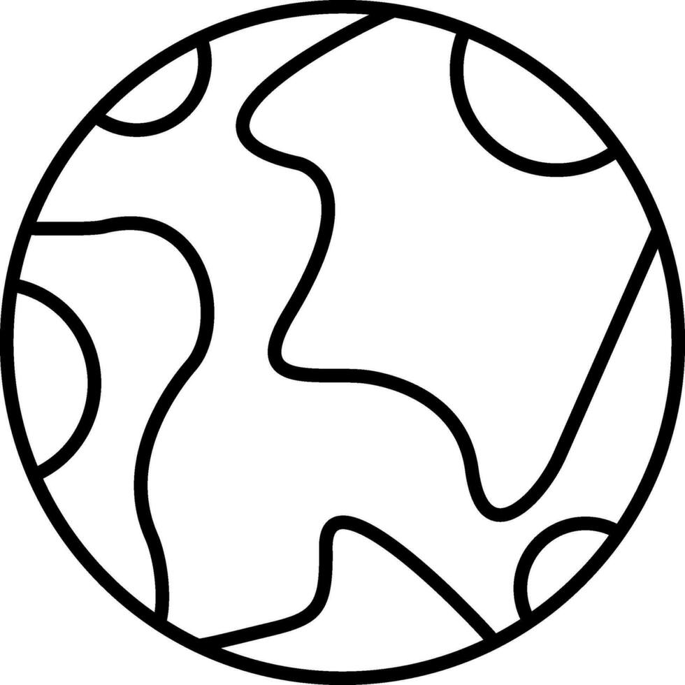 Earth Line Icon vector