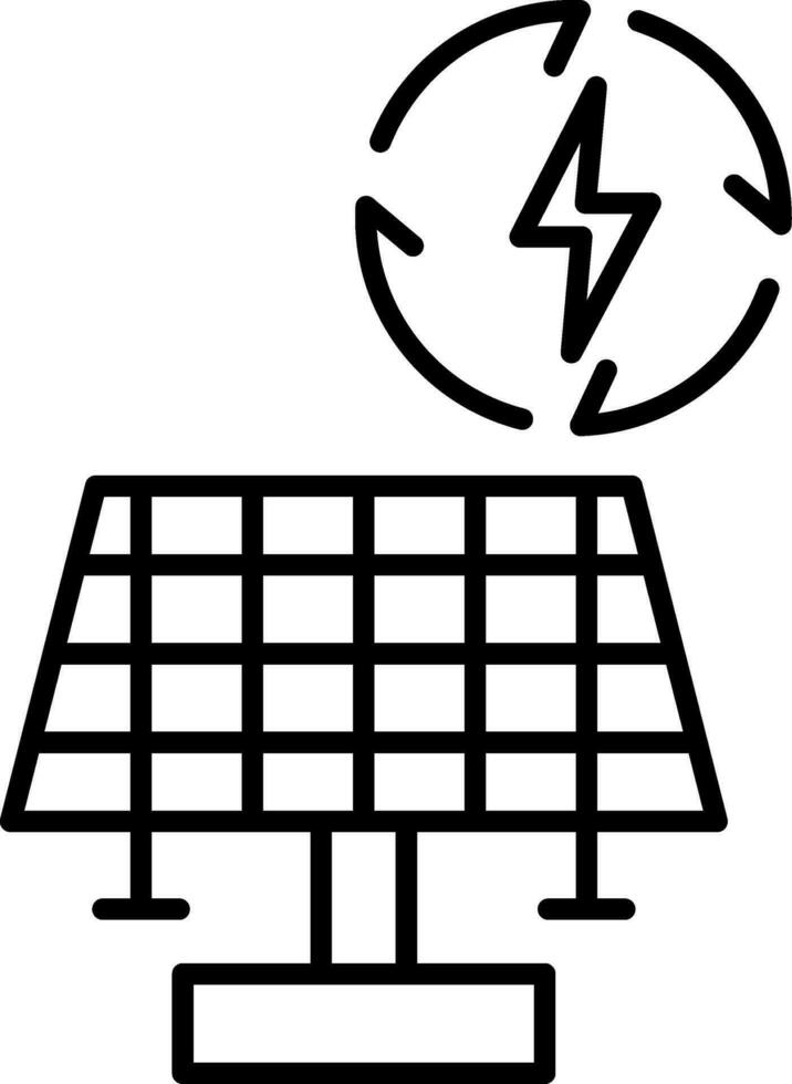 icono de línea de energía renovable vector