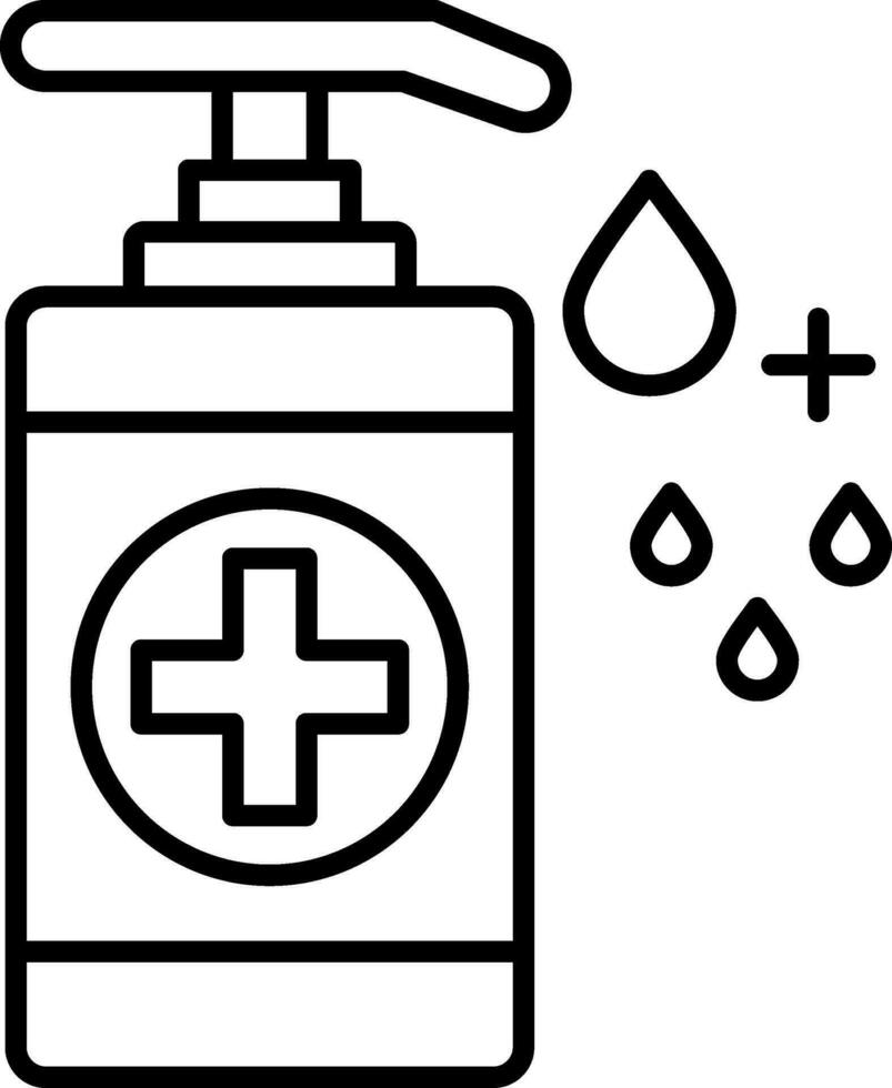 Hand Sanitizer Line Icon vector