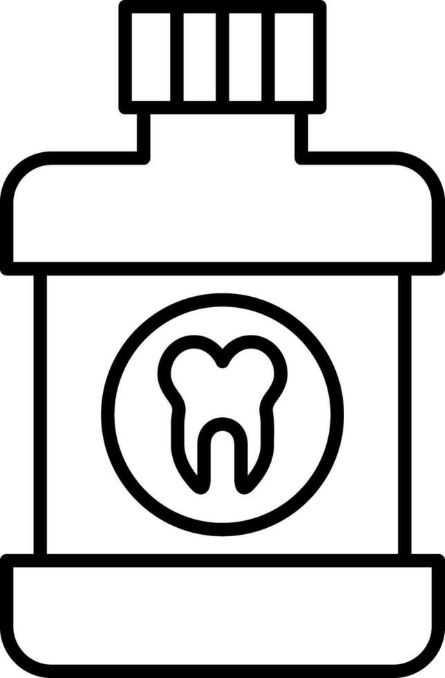 Mouthwash Line Icon vector