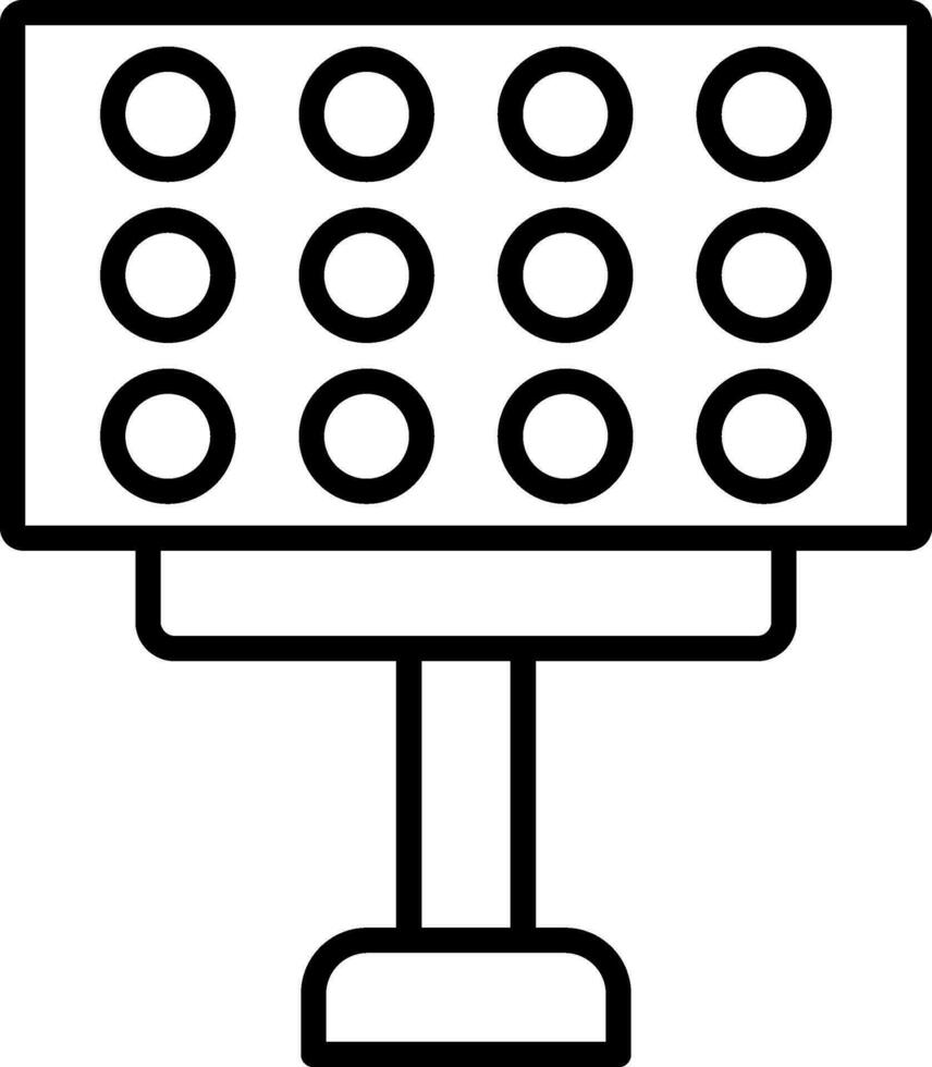 Stadium Lights Line Icon vector