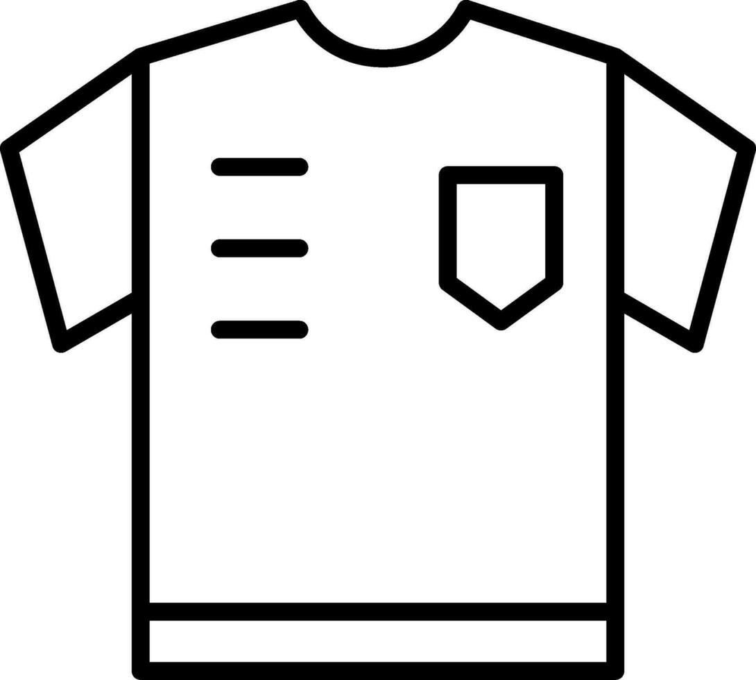 Referee Shirt Line Icon vector