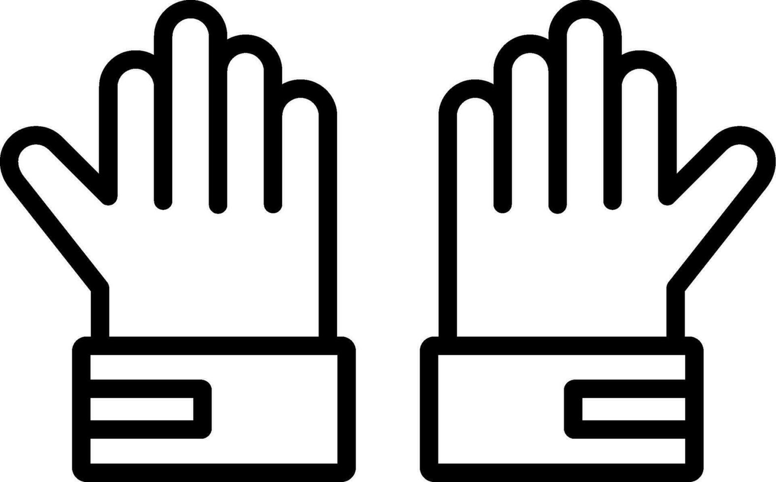 Goalie Gloves Line Icon vector