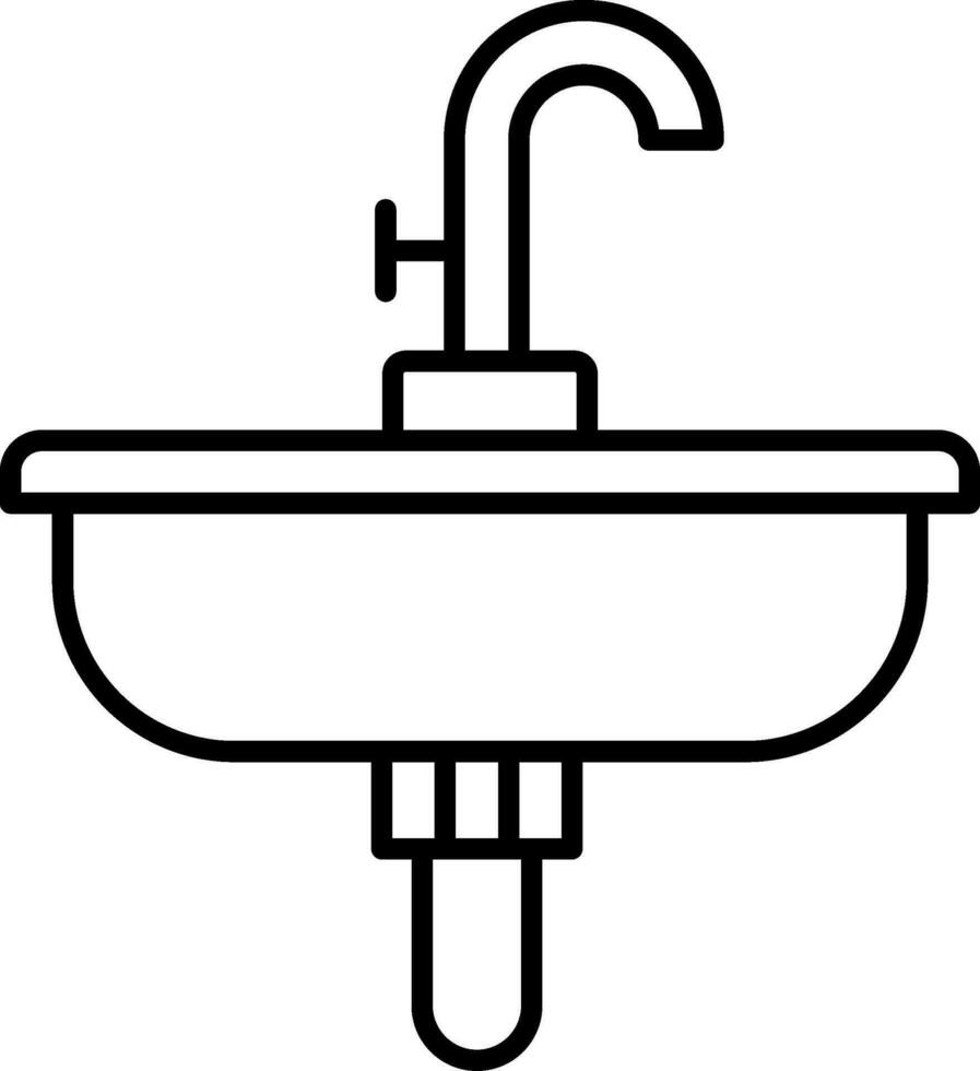 Sink Line Icon vector
