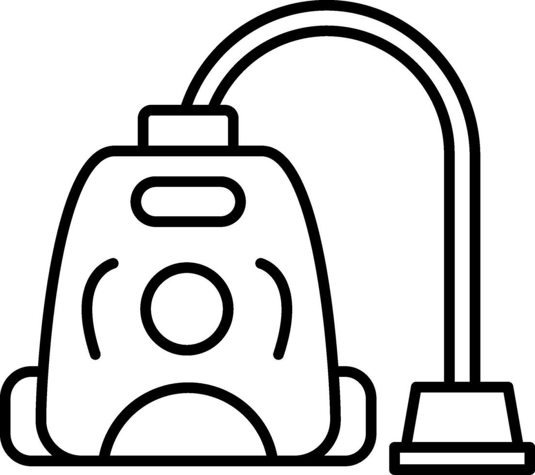 Vacuum Cleaner Line Icon vector