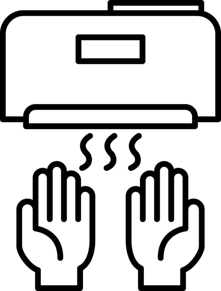 Hand Dryer Line Icon vector