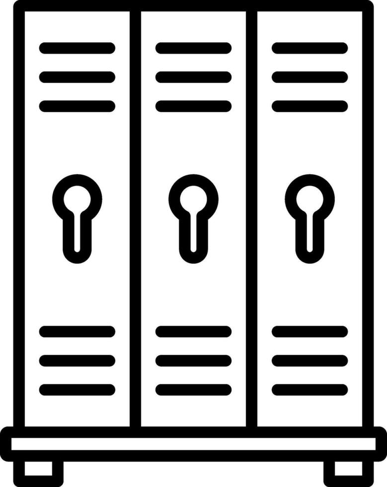 Lockers Line Icon vector