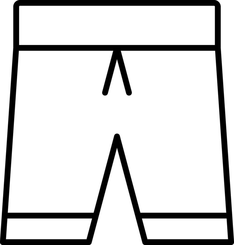 Football Shorts Line Icon vector