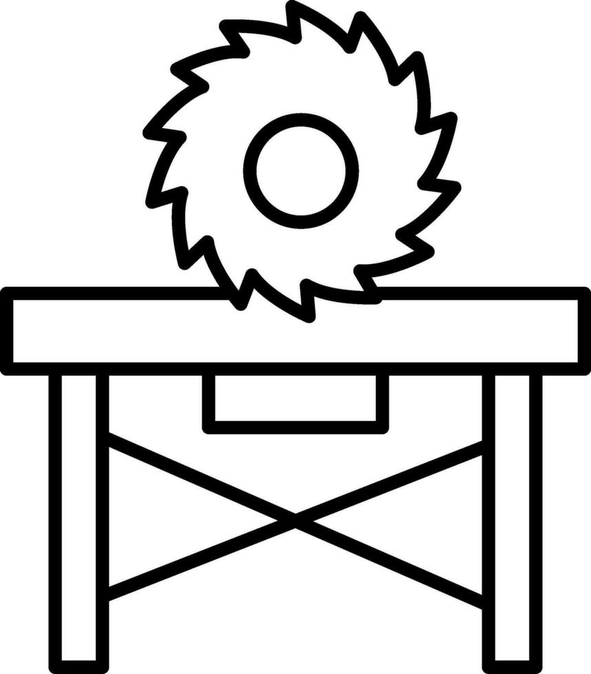 Circular Saw Line Icon vector