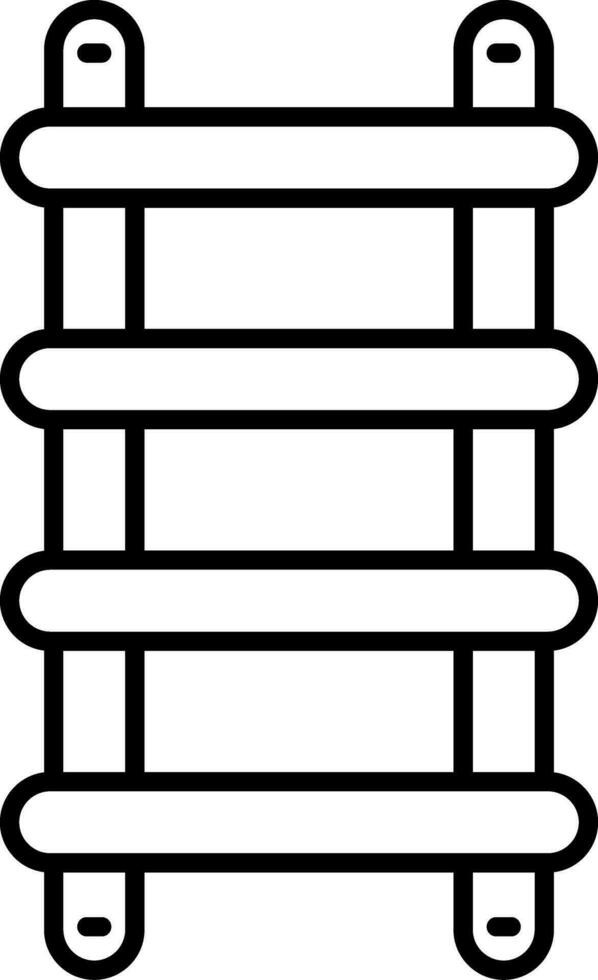 Stepladder Line Icon vector