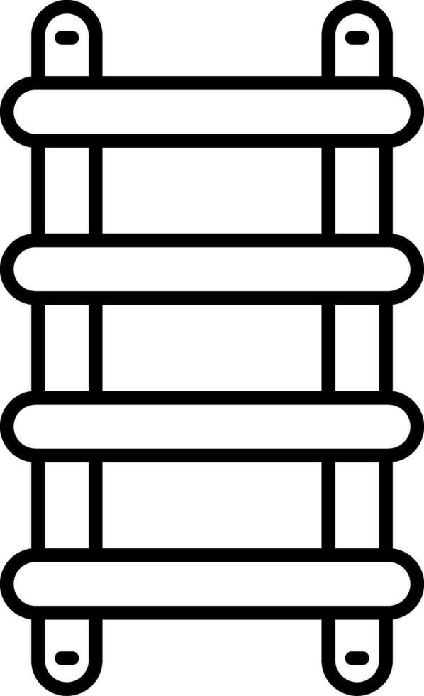 Stepladder Line Icon vector