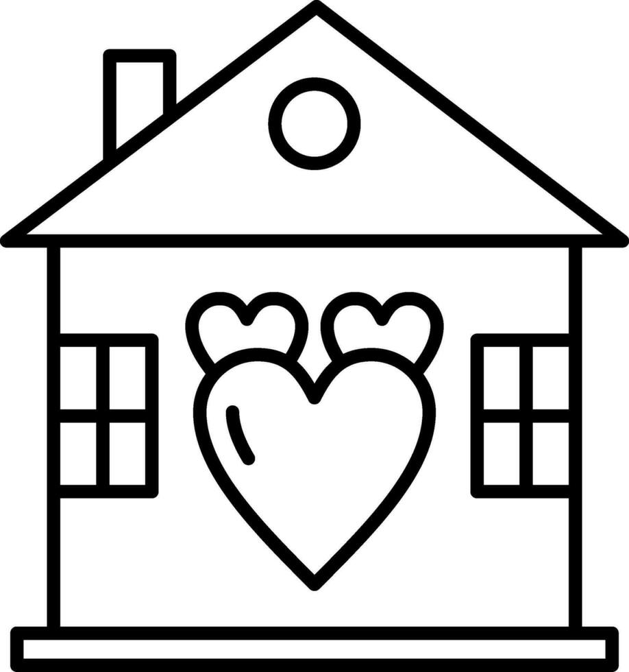 Sweet Home Line Icon vector
