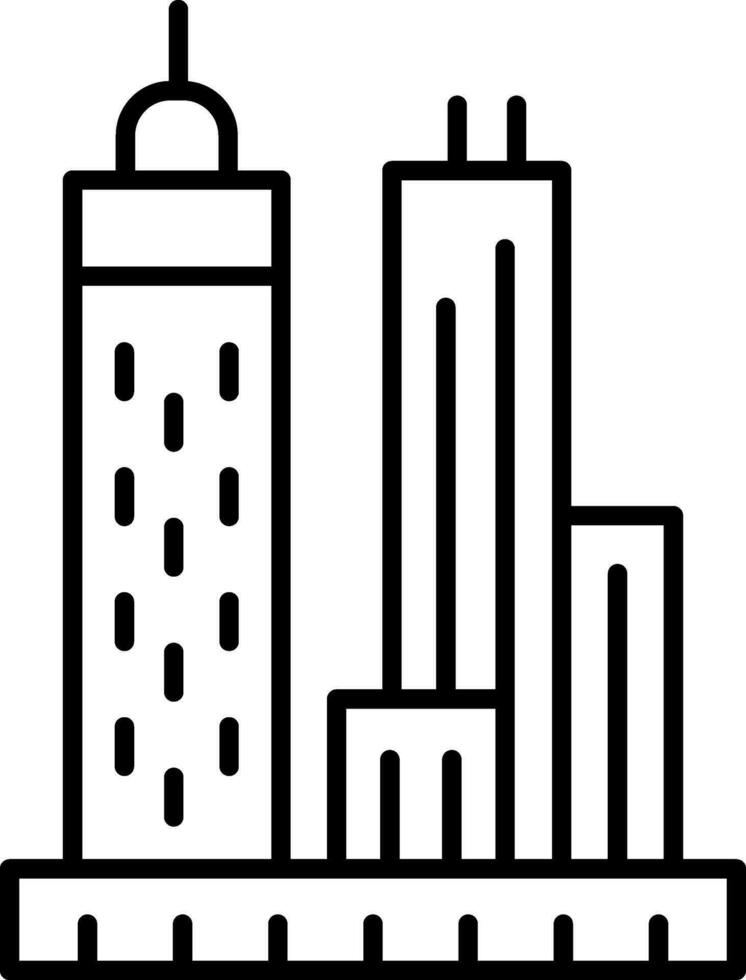 Skyscrapers Line Icon vector