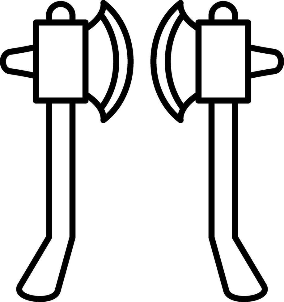 Axes Line Icon vector