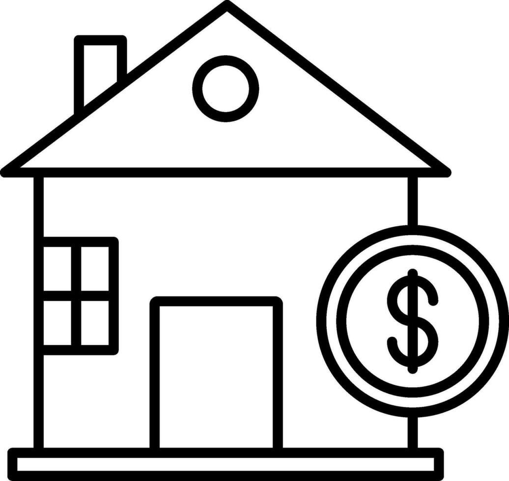 Home Loan Line Icon vector